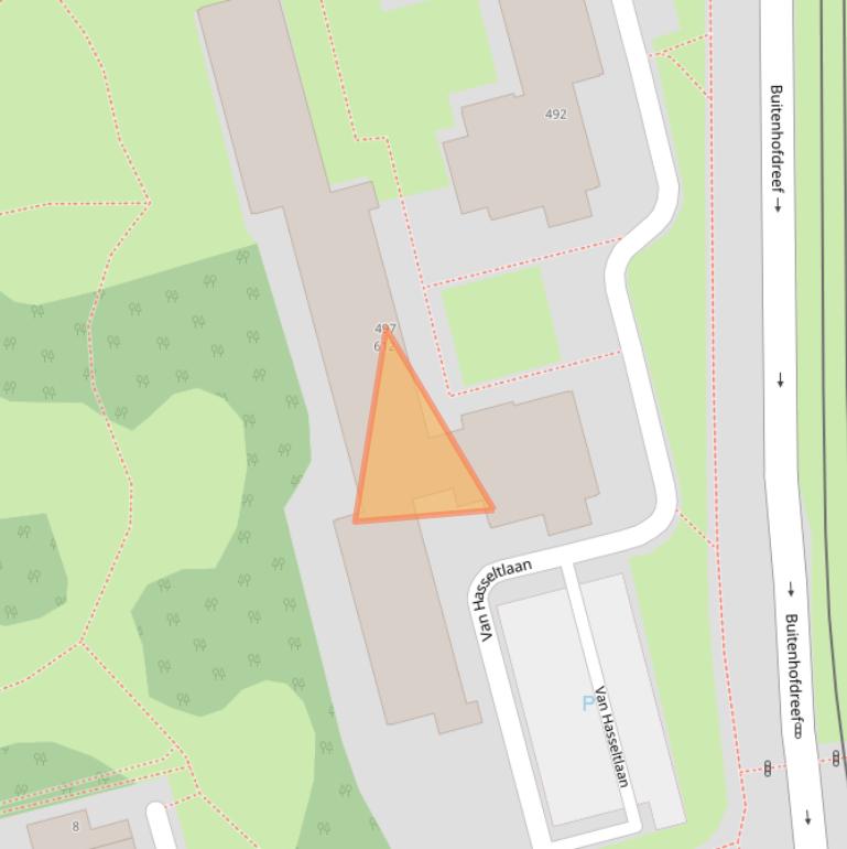 Kaart van postcodegebied 2625JR.