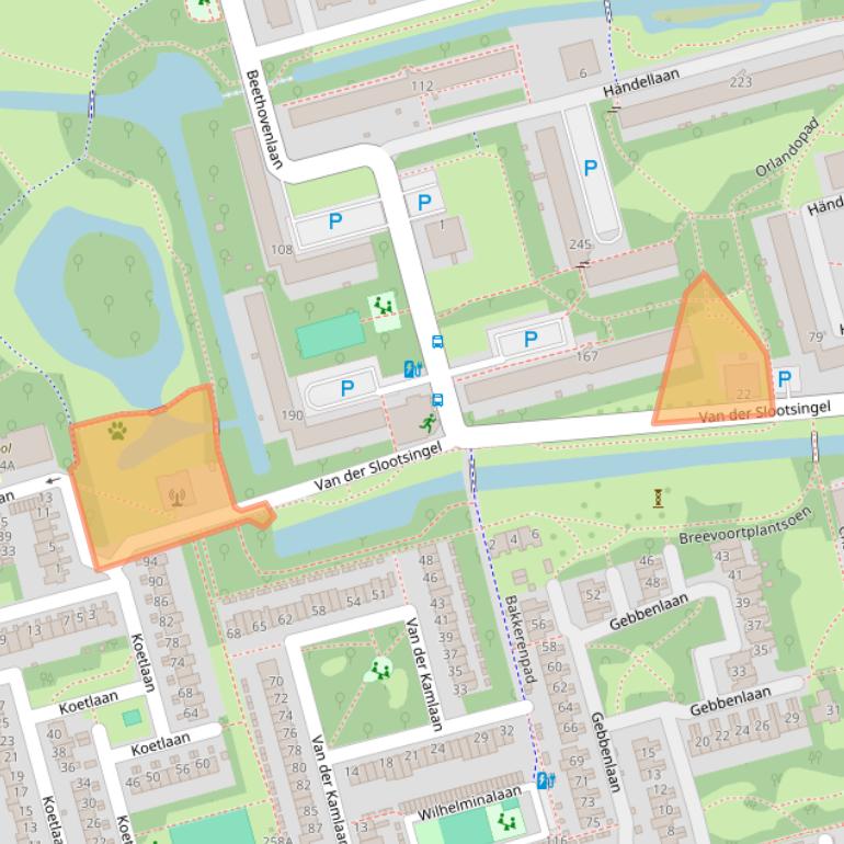 Kaart van postcodegebied 2625JW.