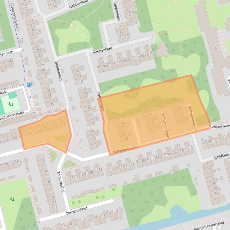 Kaart van postcodegebied 2625KH.