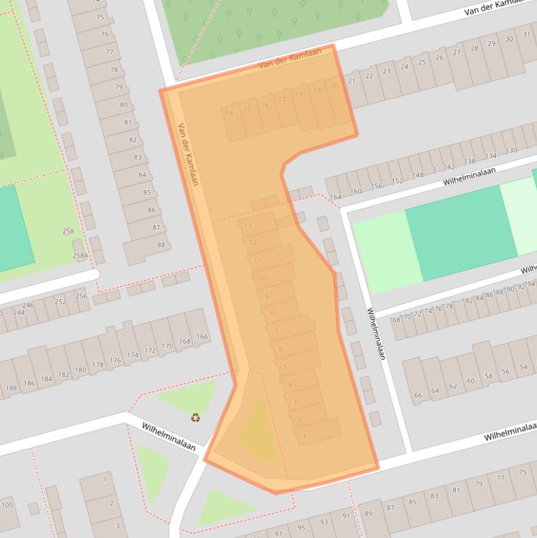 Kaart van postcodegebied 2625KL.