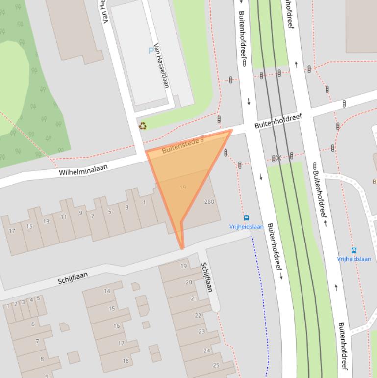 Kaart van postcodegebied 2625LC.