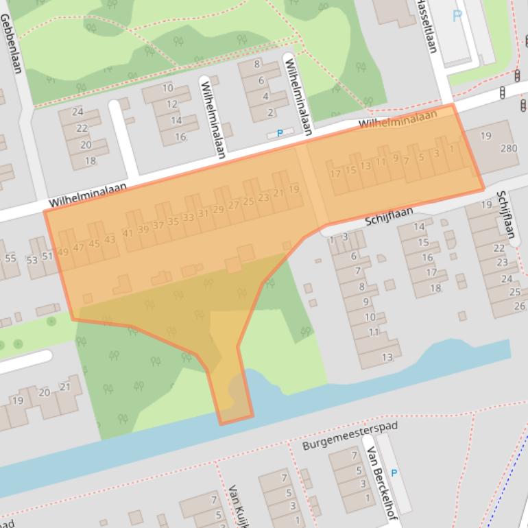 Kaart van postcodegebied 2625LE.