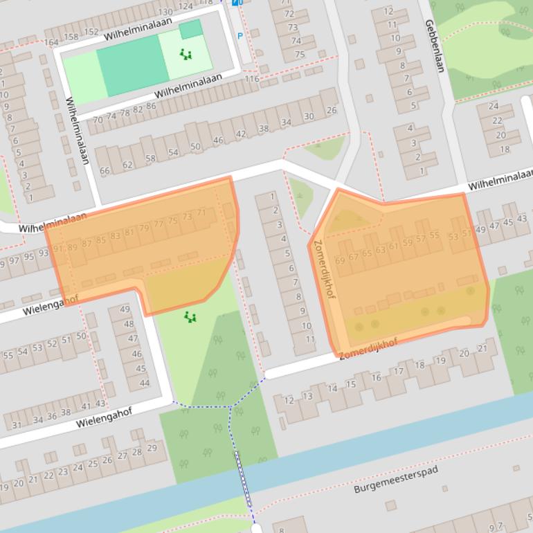 Kaart van postcodegebied 2625LG.
