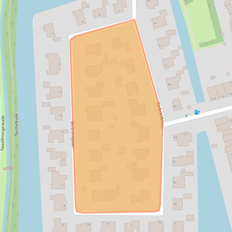 Kaart van postcodegebied 2625LP.