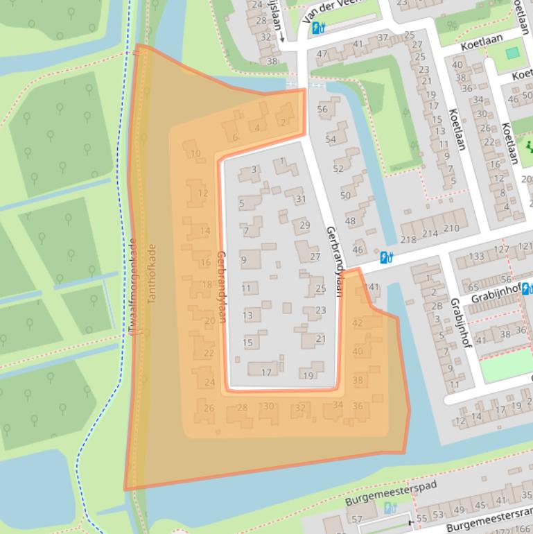 Kaart van postcodegebied 2625LR.