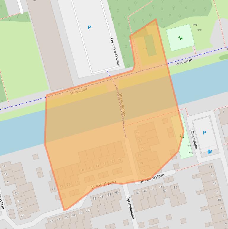Kaart van postcodegebied 2625ND.