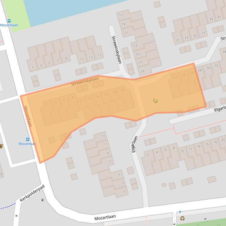 Kaart van postcodegebied 2625NE.