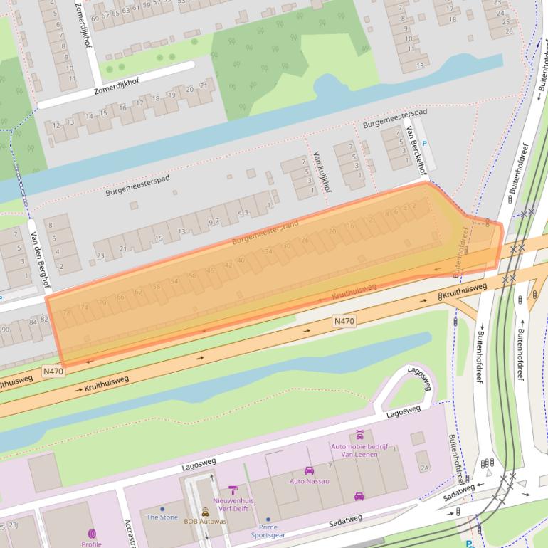 Kaart van postcodegebied 2625NW.