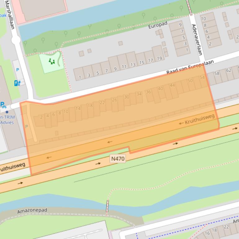 Kaart van postcodegebied 2625PB.