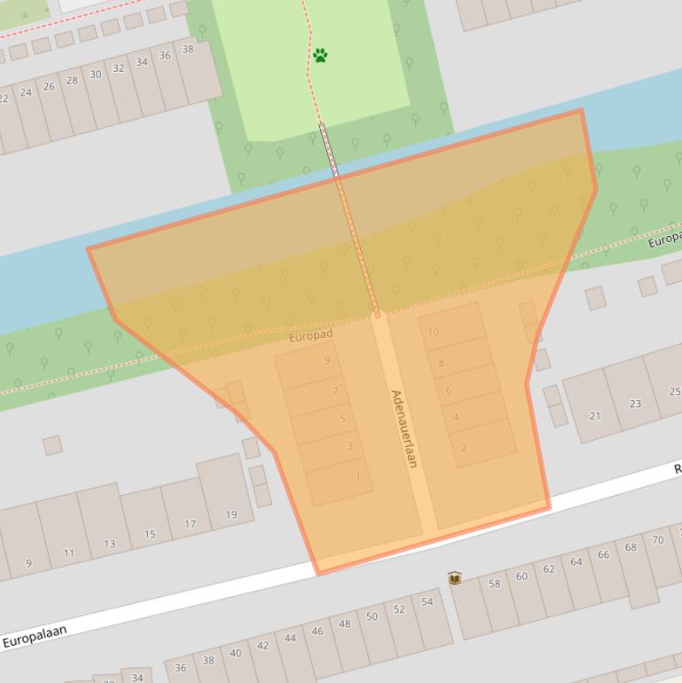 Kaart van postcodegebied 2625PD.