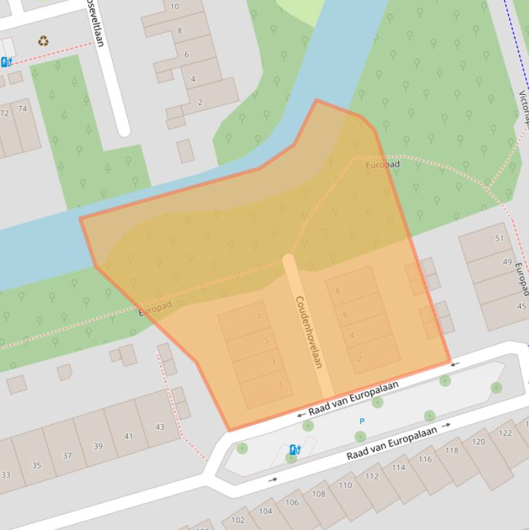 Kaart van postcodegebied 2625PE.