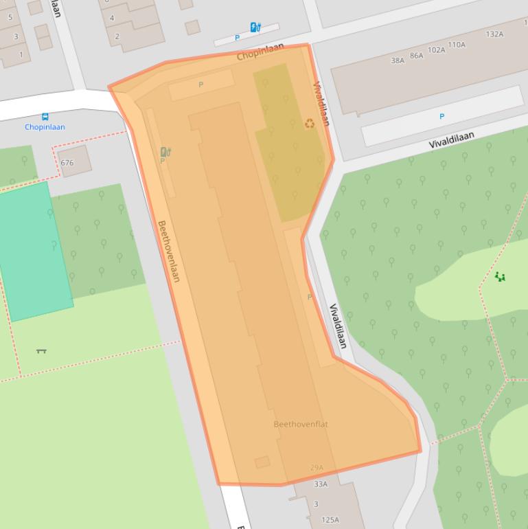 Kaart van postcodegebied 2625RG.