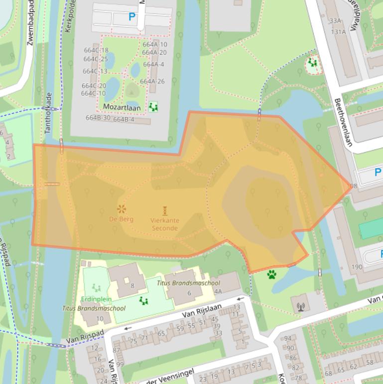 Kaart van postcodegebied 2625RS.