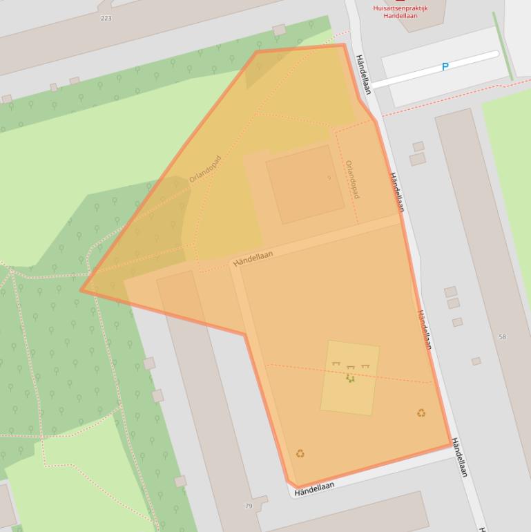 Kaart van postcodegebied 2625SX.