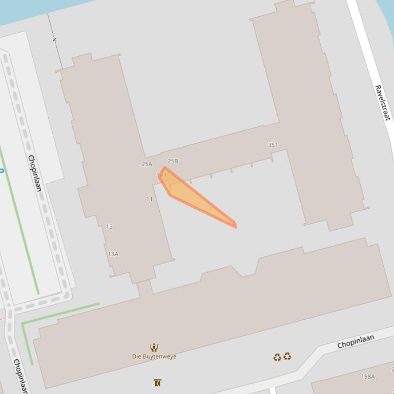 Kaart van postcodegebied 2625TE.