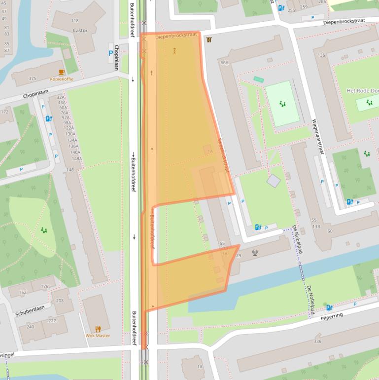 Kaart van postcodegebied 2625VJ.