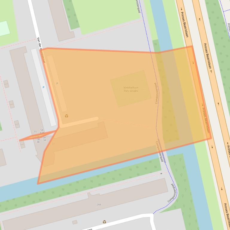 Kaart van postcodegebied 2625VS.