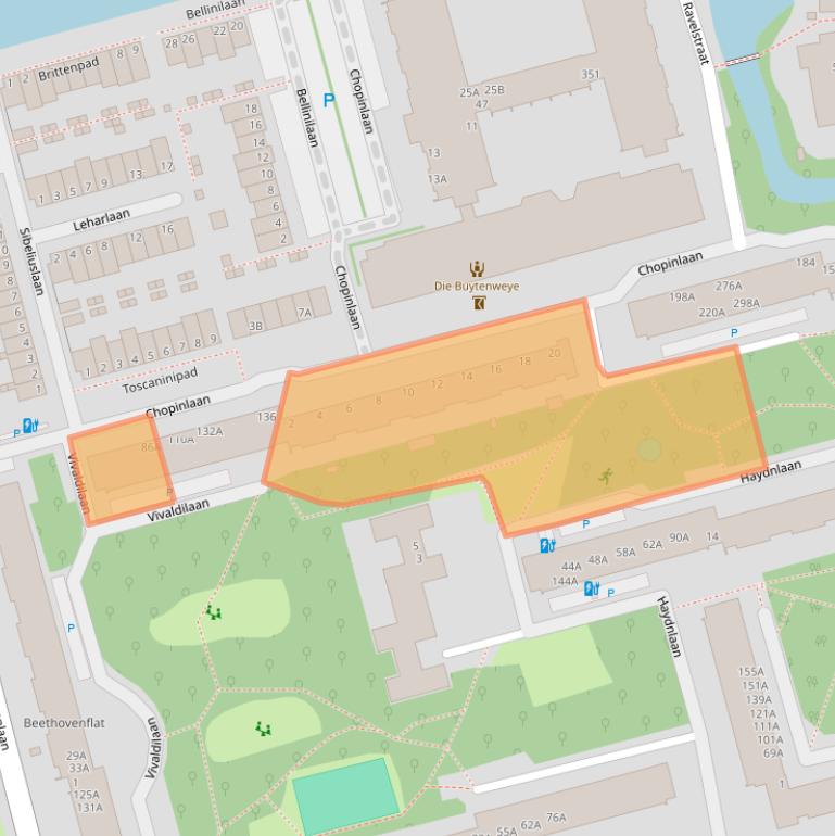 Kaart van postcodegebied 2625WD.