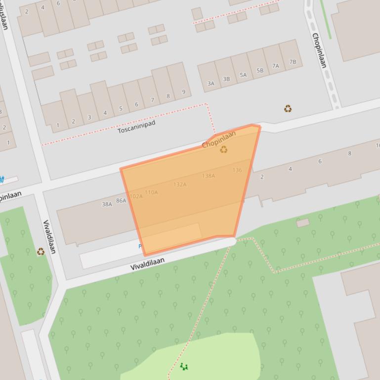 Kaart van postcodegebied 2625WE.