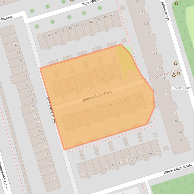 Kaart van postcodegebied 2625WR.