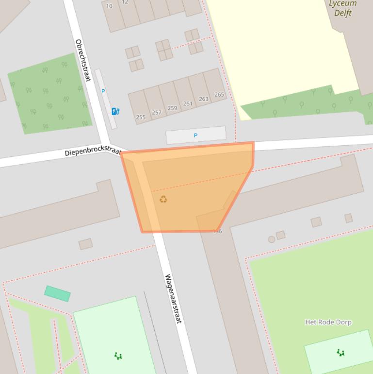 Kaart van postcodegebied 2625XB.