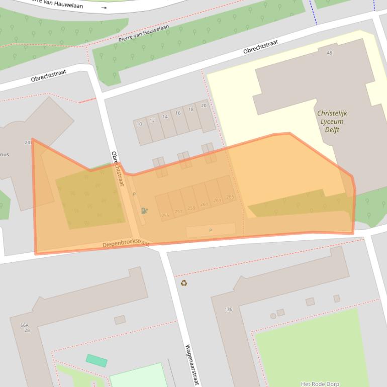 Kaart van postcodegebied 2625XM.