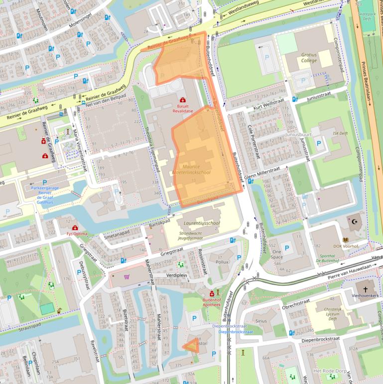 Kaart van postcodegebied 2625XR.