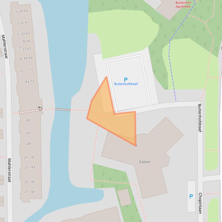 Kaart van postcodegebied 2625XT.