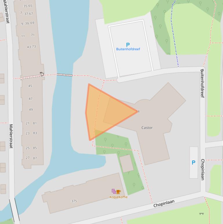 Kaart van postcodegebied 2625XV.