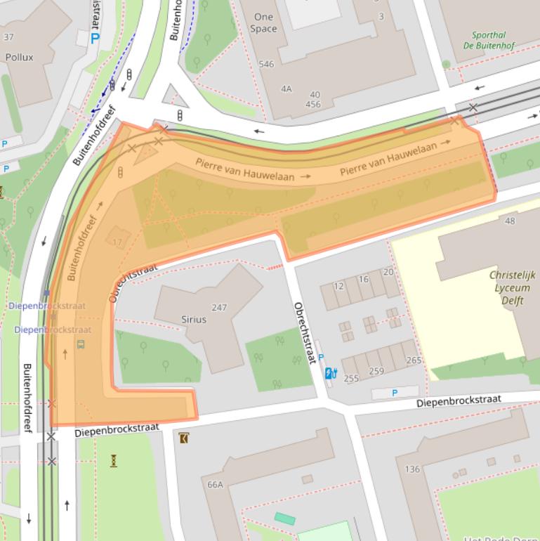 Kaart van postcodegebied 2625ZB.