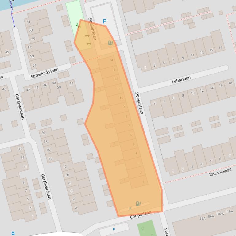 Kaart van postcodegebied 2625ZC.