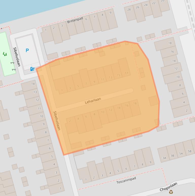 Kaart van postcodegebied 2625ZE.