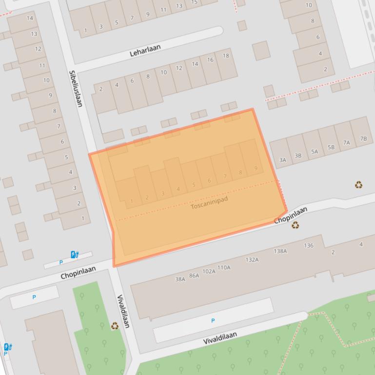 Kaart van postcodegebied 2625ZG.