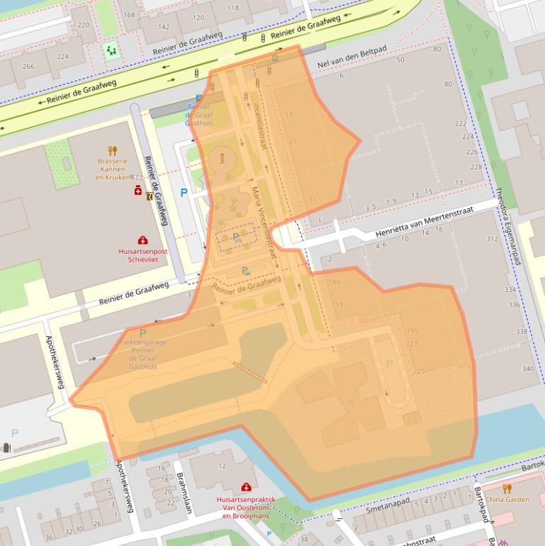 Kaart van postcodegebied 2625ZK.