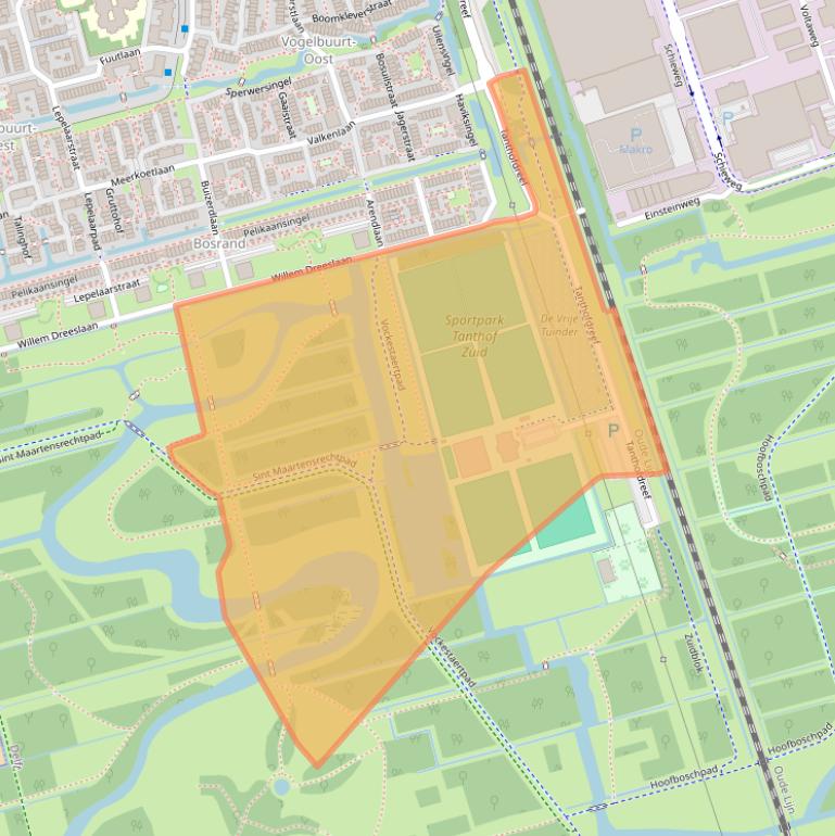 Kaart van postcodegebied 2626AB.