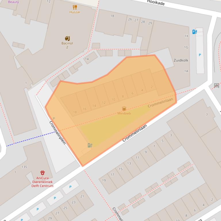 Kaart van postcodegebied 2627AC.