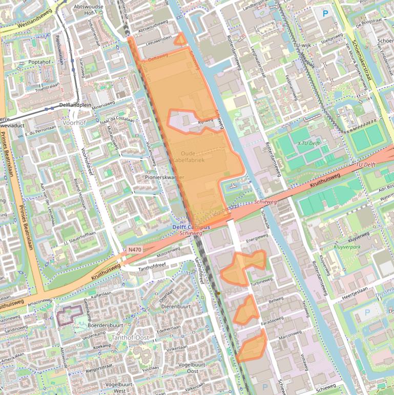 Kaart van postcodegebied 2627AN.