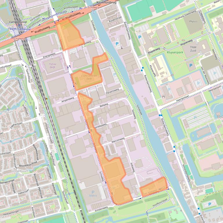 Kaart van postcodegebied 2627AT.