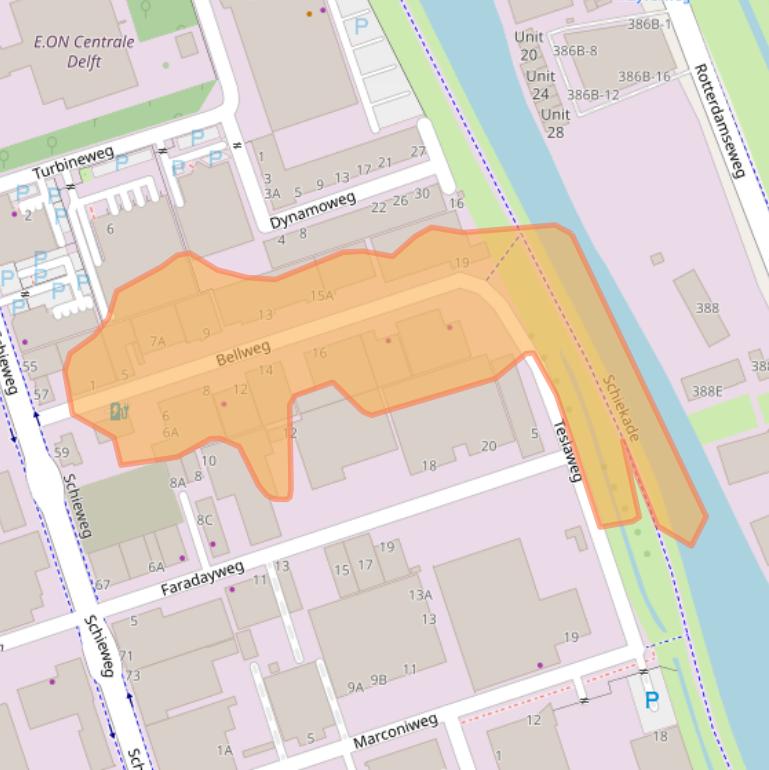 Kaart van postcodegebied 2627AW.