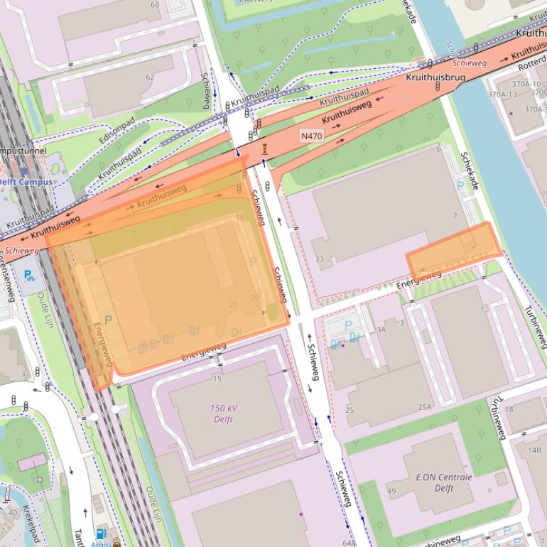 Kaart van postcodegebied 2627AZ.