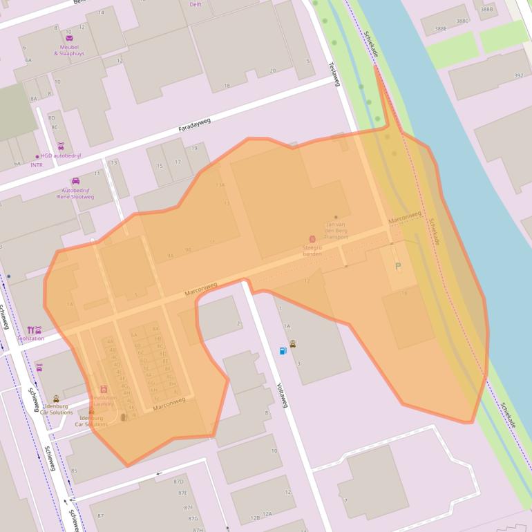 Kaart van postcodegebied 2627BA.