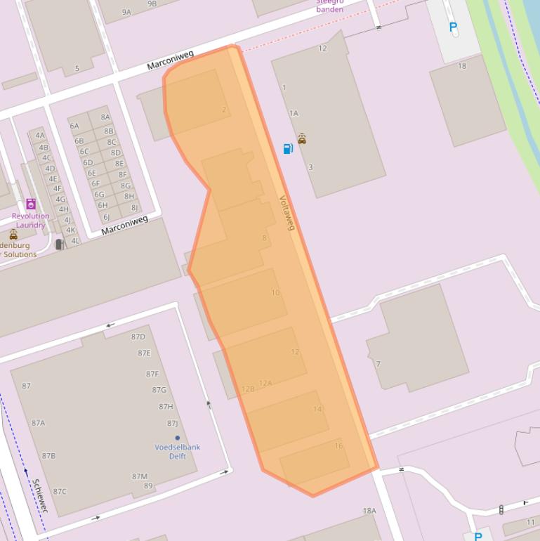 Kaart van postcodegebied 2627BB.