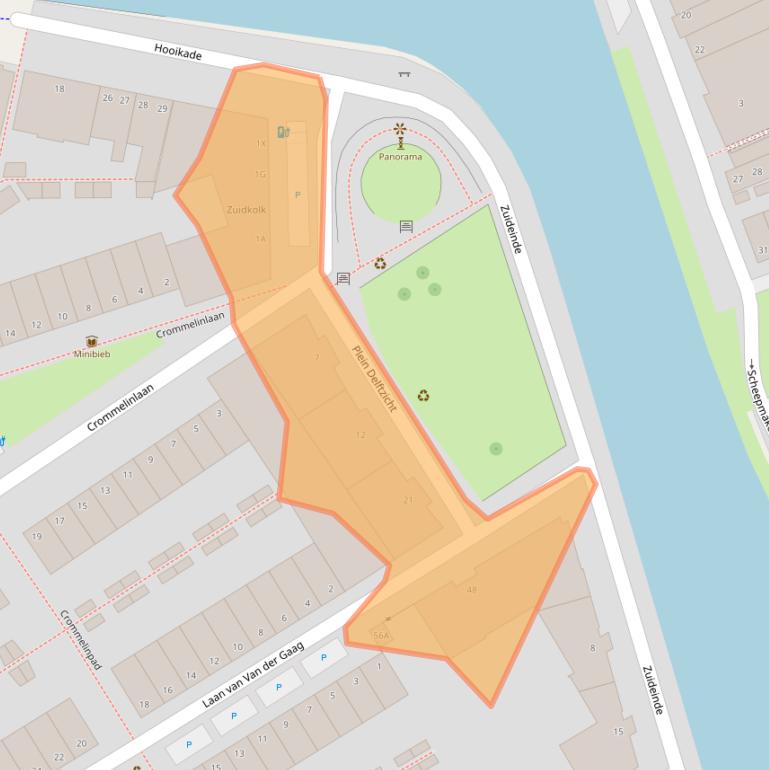 Kaart van postcodegebied 2627CA.