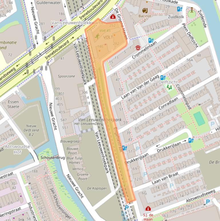 Kaart van postcodegebied 2627CD.