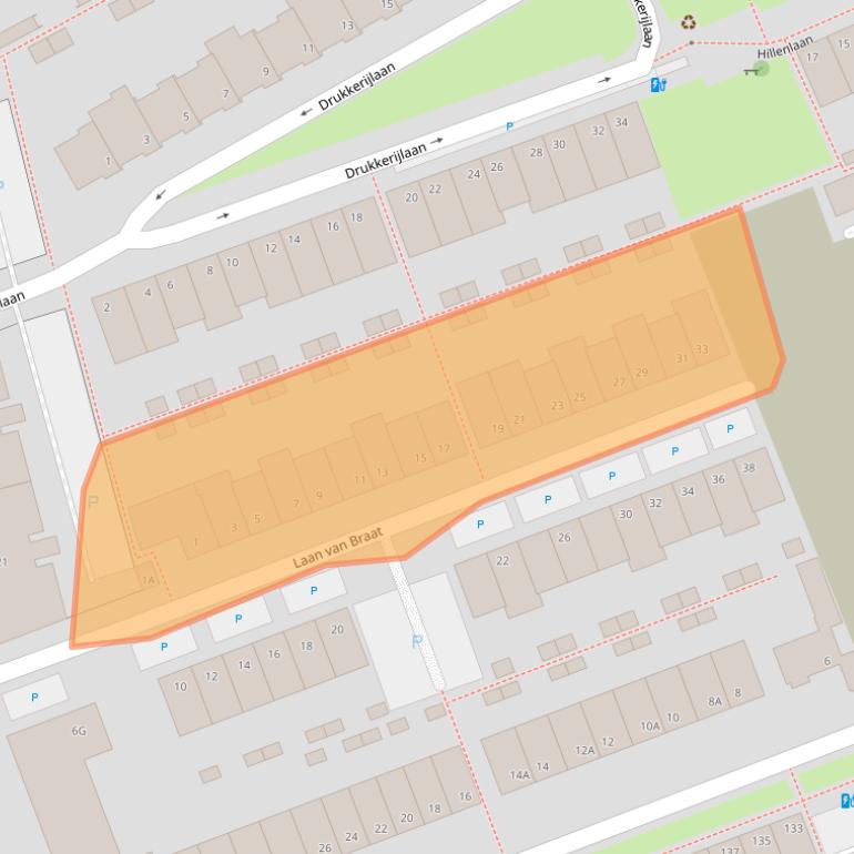 Kaart van postcodegebied 2627CL.