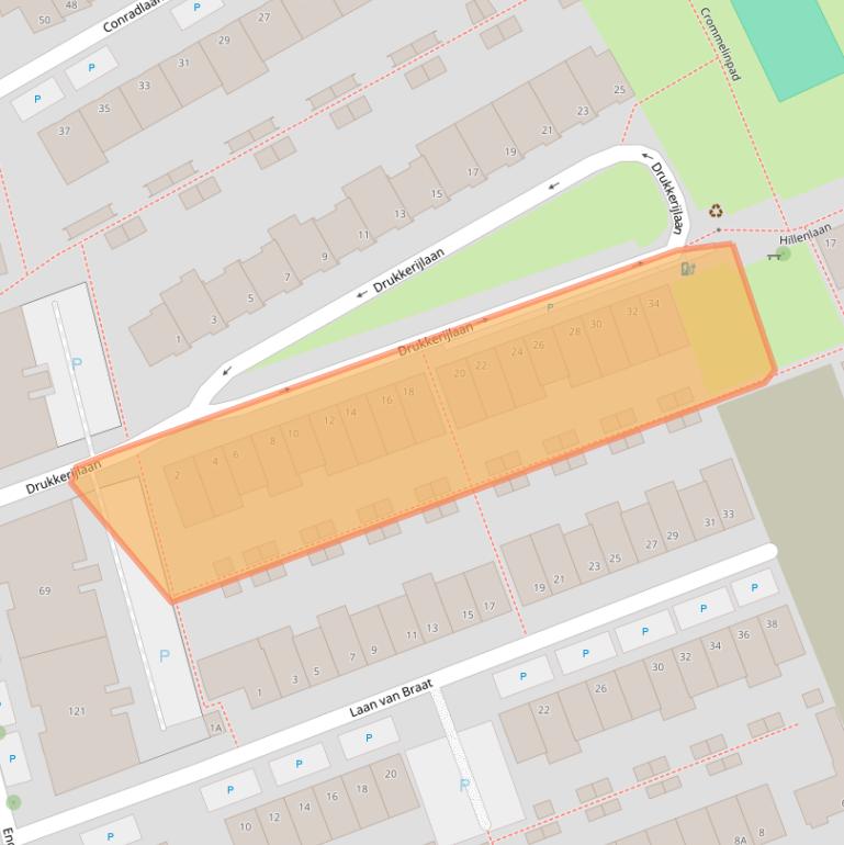 Kaart van postcodegebied 2627CM.