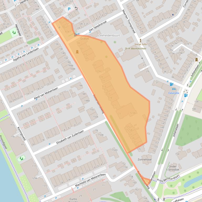 Kaart van postcodegebied 2628AK.