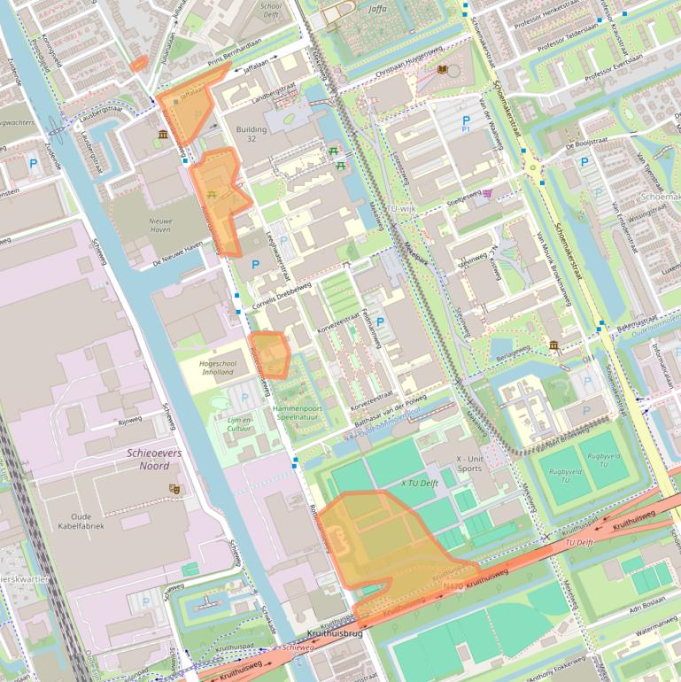 Kaart van postcodegebied 2628AL.