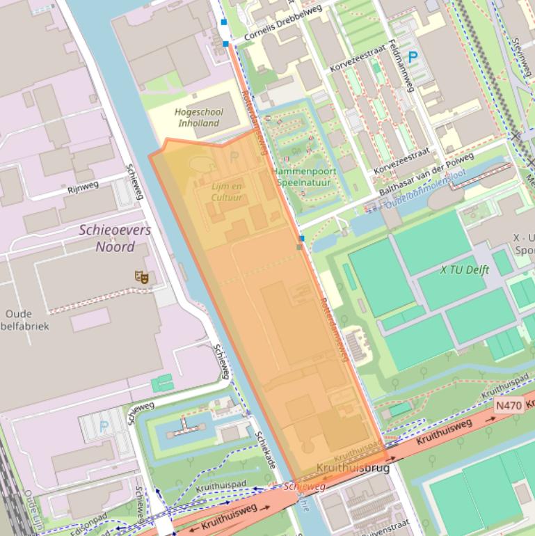 Kaart van postcodegebied 2628AT.