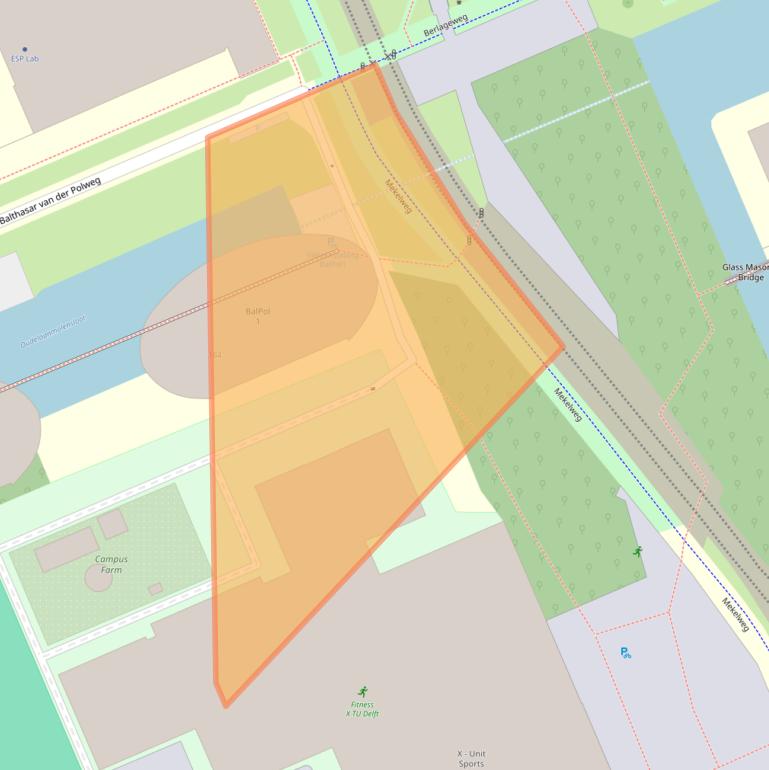 Kaart van postcodegebied 2628AW.